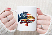 Bass Fish 4th of July Sublimation Bu, an Illustration by Sublimation Artist (Thumbnail 4 of 6)