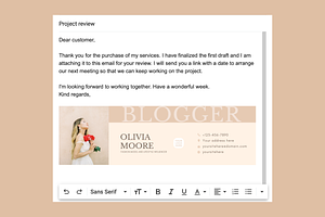 Blogger Email Signature Kit Branding