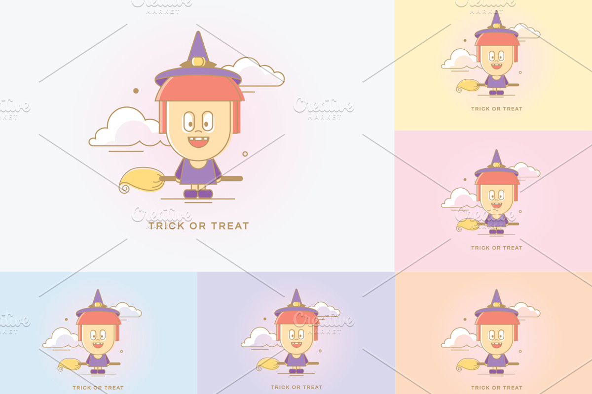 Adorable Halloween characters, an Outline Icon by Polar Vectors (Photo 9 of 11)