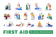 First aid, emergency concepts set, a Healthcare Illustration by Good Studio (Thumbnail 1 of 15)