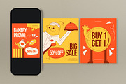Orange Bakery Promo Sale Banner, a Social Media Template by graphicook (Thumbnail 2 of 4)