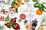 Celebration event clipart watercolor, a Decorative Illustration by Artcard Watercolor (Thumbnail 1 of 13)