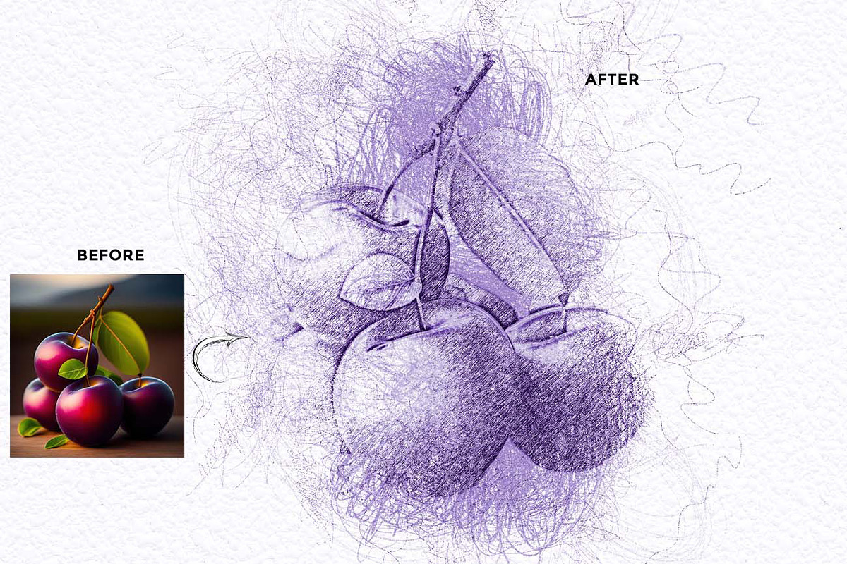 Expressive Scribble Sketch FX, an Action Add-On by Studio Retouch (Photo 11 of 14)