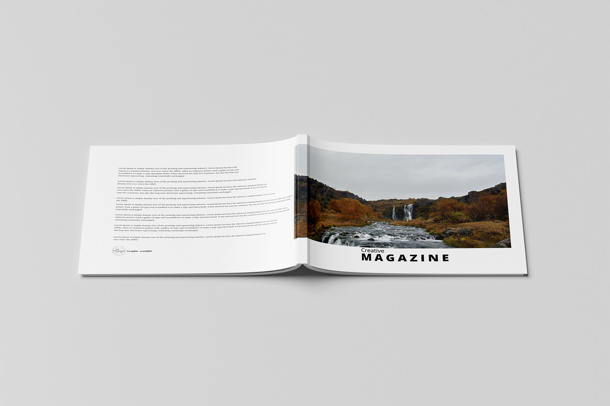 A4 Landscape Magazine Mockup, a Magazine Template by Graphic_world89 (Photo 5 of 11)