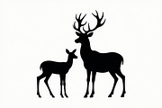 Majestic Deer Forest Silhouettes, an Illustration by hafijul (Thumbnail 6 of 7)
