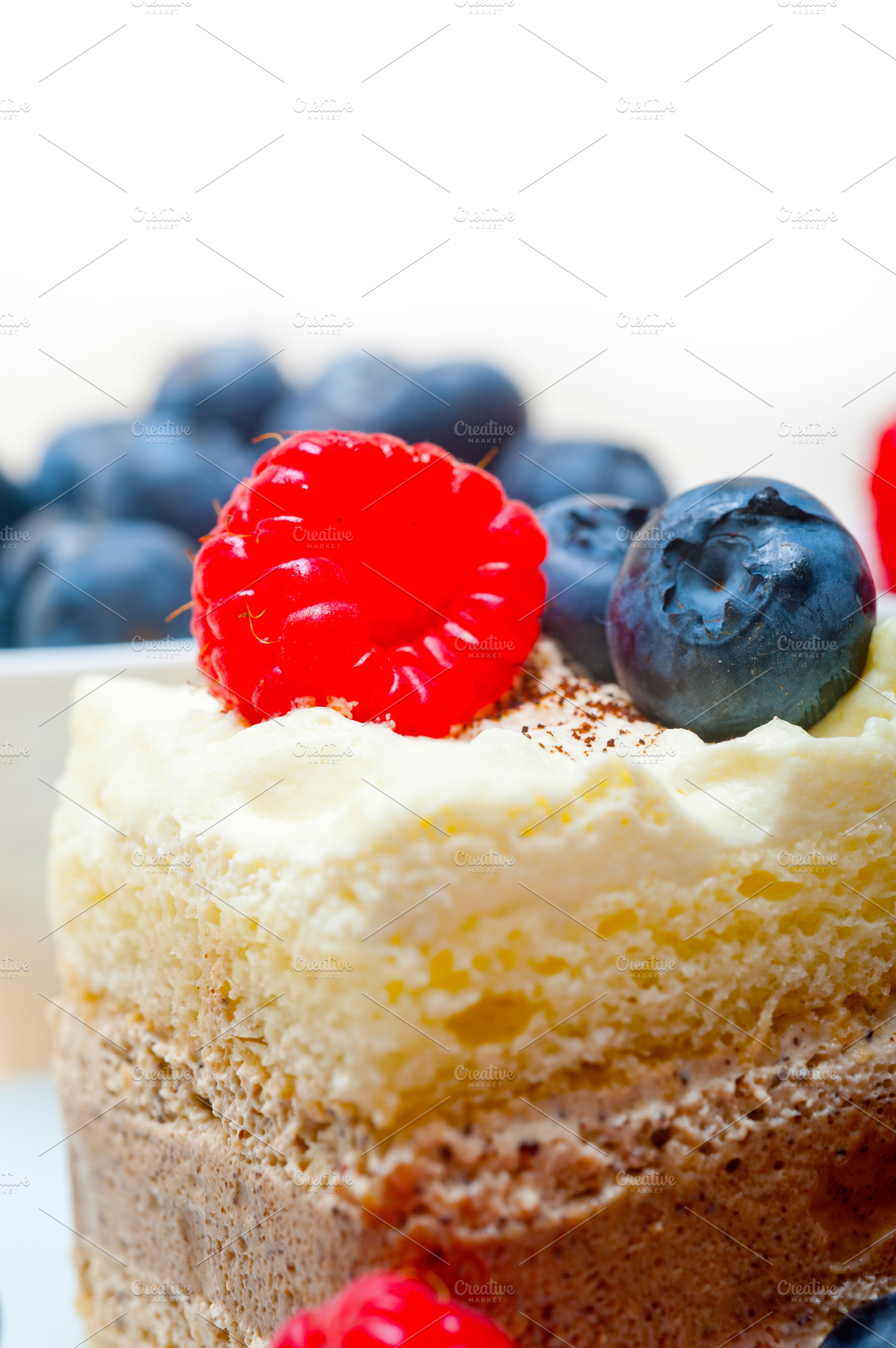 fresh raspberry and blueberry cake, a Food & Drink Photo by keko64