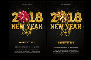 New Year Bash Flyer Template, a Flyer Template by DesignWorkz