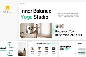 Yoga Academy Google Slides Template, a Presentation Template by Eklip Studio