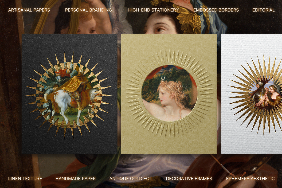 Celestial Gold Foil Papers & Frames, a Social Media Template by The Flossy Finch (Photo 9 of 20)