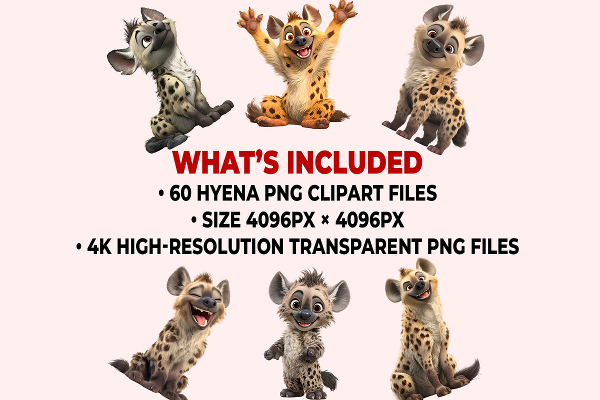 Hyenas PNG Clipart Bundle, a Graphic by M9 Design (Photo 10 of 10)