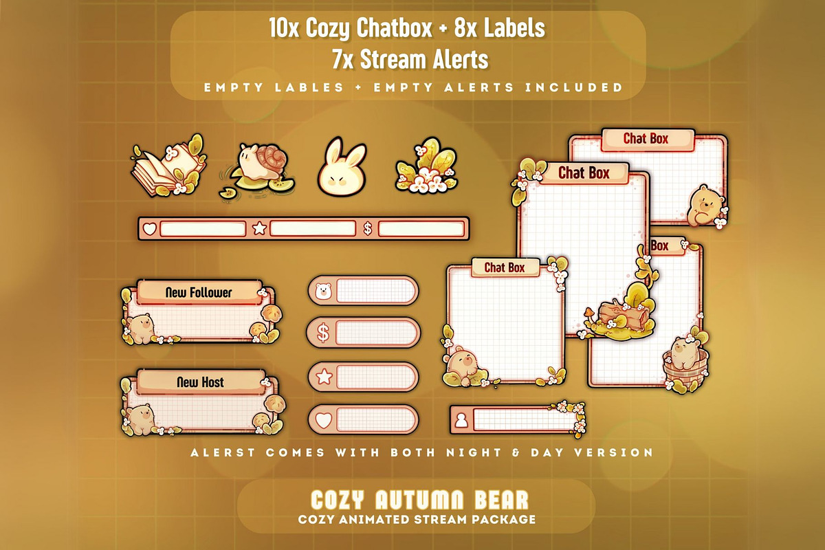 Cozy Autumn Bear Stream Package, a Graphic by TheDoodleSweets (Photo 5 of 7)