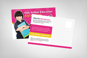 Kids Education Postcard