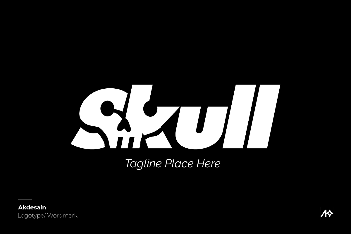 Skull Wordmark Logo, a Branding & Logo Template by Akdesain
