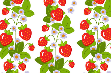 Russian modern pattern. Strawberry.