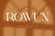 Rowun Elegant Serif Font Typeface, a Serif Font by Perfectype (Thumbnail 1 of 10)