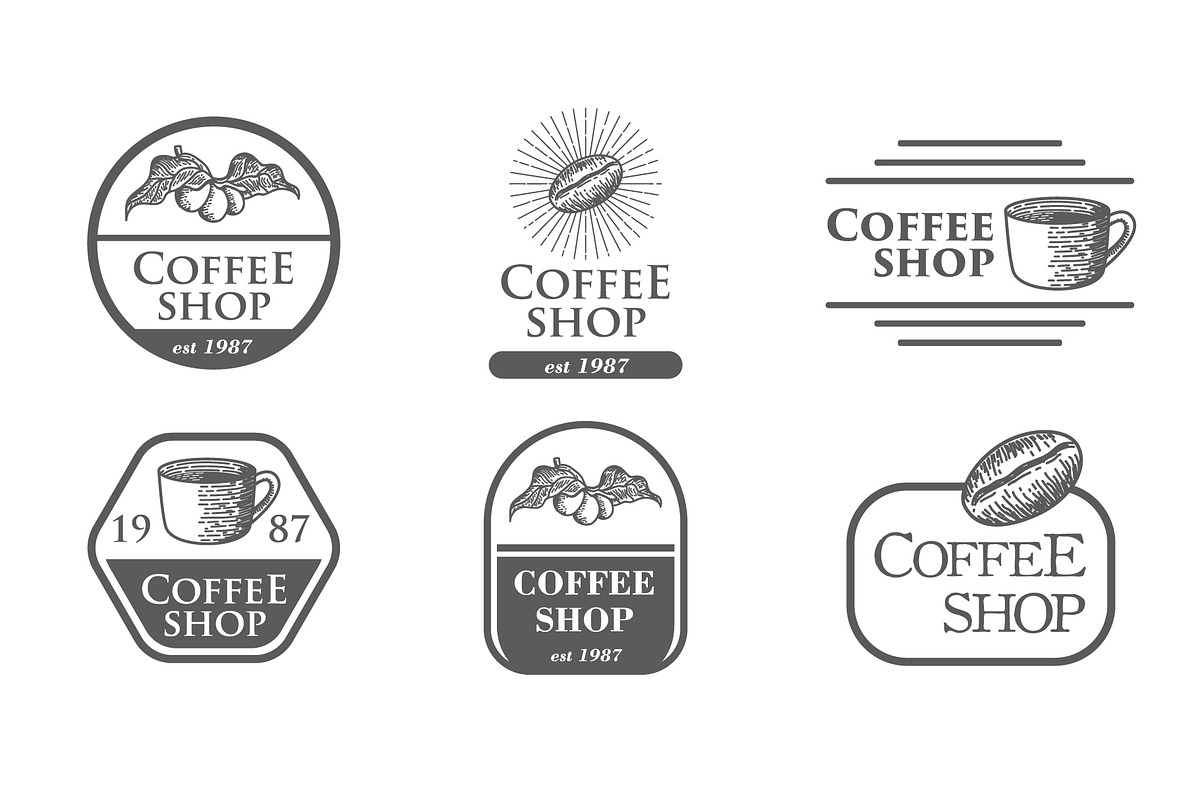 12 Vintage Coffee Logos & Badge, a Branding & Logo Template by Intijaya Studio (Photo 3 of 9)