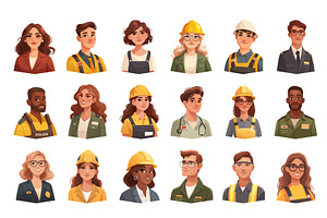 Avatar cartoon set. Avatars, a Person Illustration by Stock-Smart-Start