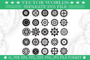 Gear Icon Svg, Gear, Icon Svg, an Object Graphic by VectorWorlds
