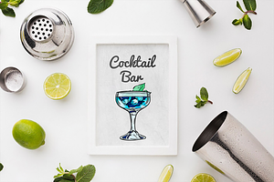 Watercolor Coktail Clipart , Png