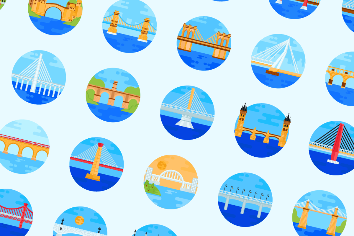 Flat Bridge Icons, a Duotone Icon by Brickclay (Photo 7 of 8)