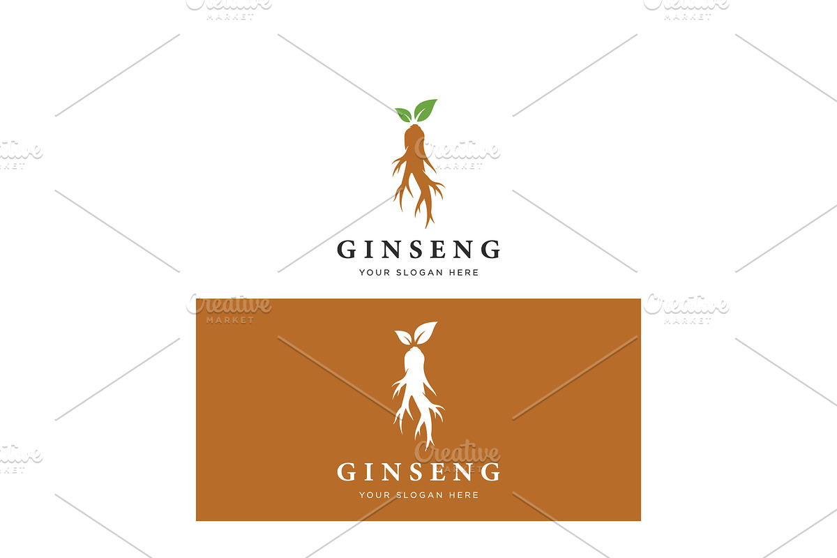 Natural herbal red ginseng logo., a Branding & Logo Template by LOGOCREATIVE