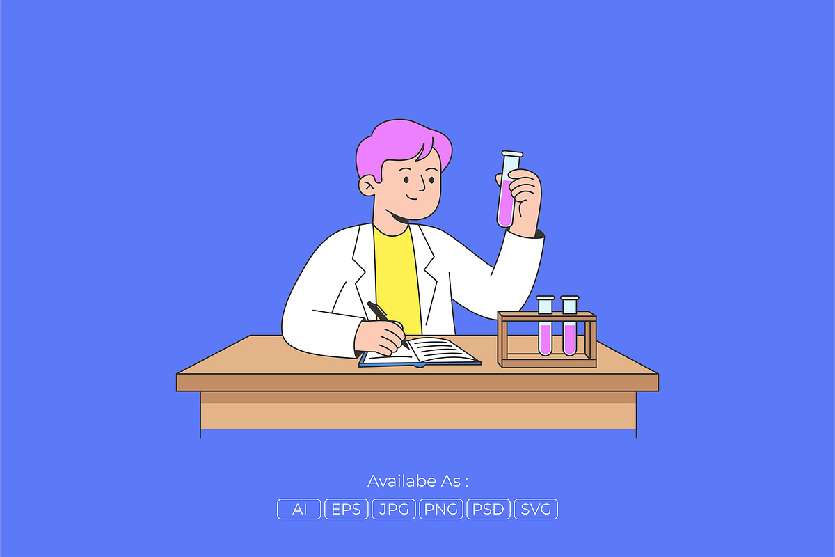 Laboratory Science Experiment, a Person Illustration by Partikusi Design (Photo 2 of 3)