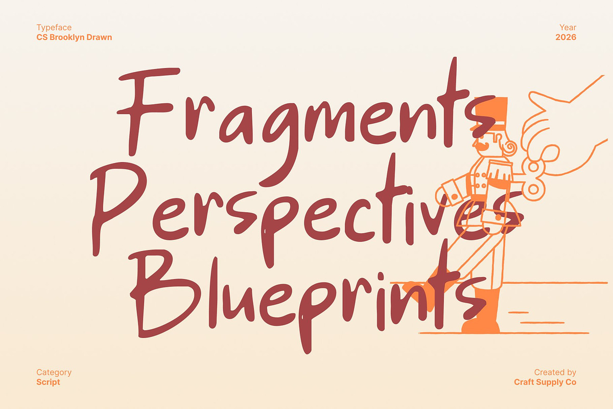 CS Brooklyn Drawn, a Handwritten Font by Craft Supply Co. (Photo 3 of 8)