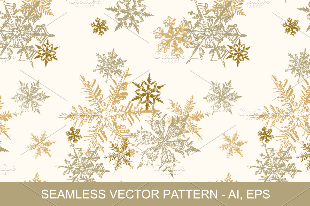 Gold Snowflakes Vector Clipart, an Object Graphic by Galina Ivanova (Photo 5 of 5)