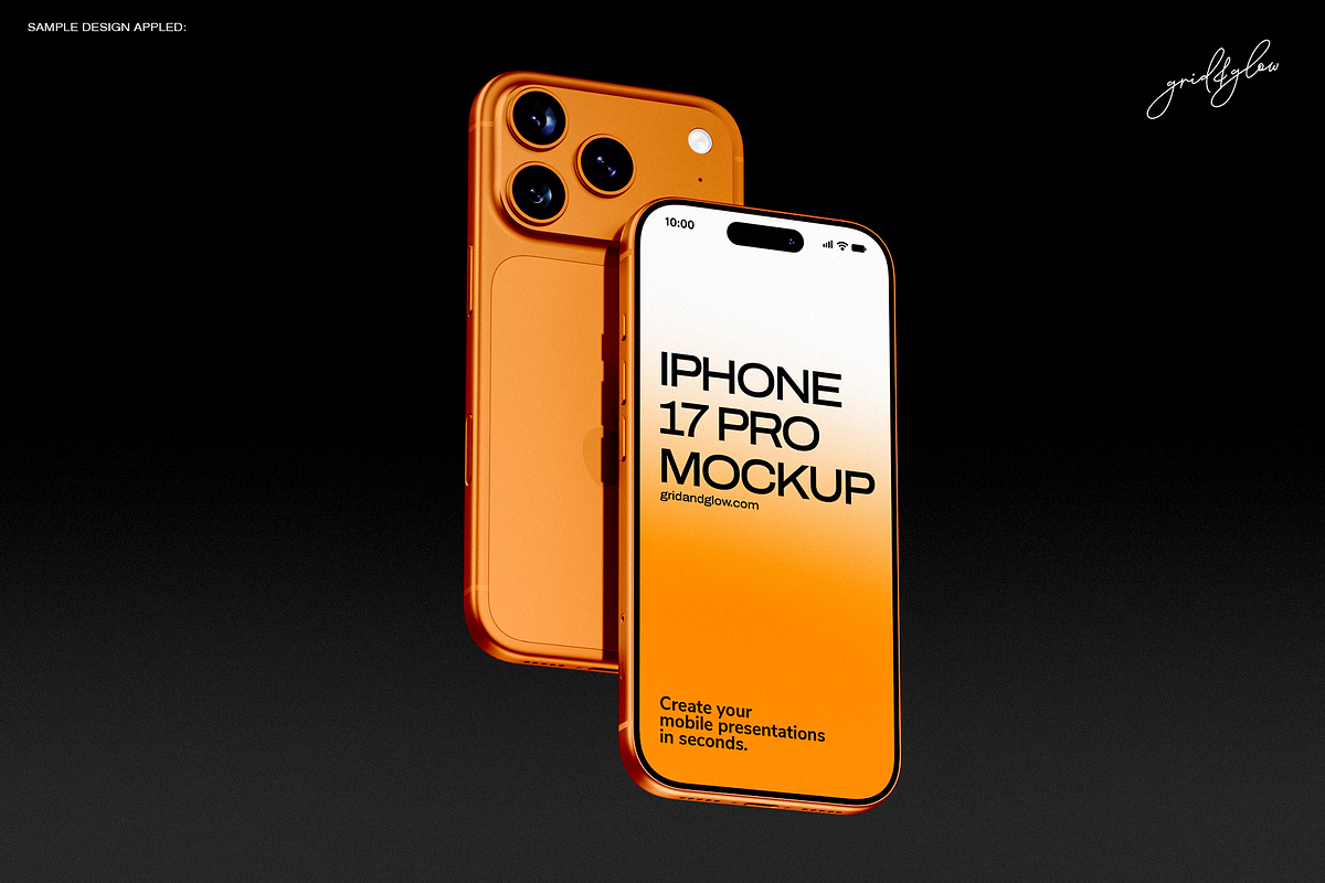 iPhone 17 Pro Mockup Set, an iPhone Mockup by Grid&Glow (Photo 9 of 11)
