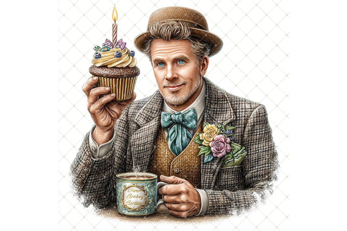 Birthday Man Clipart JPG, an Illustration by Memories By Lea (Photo 11 of 19)