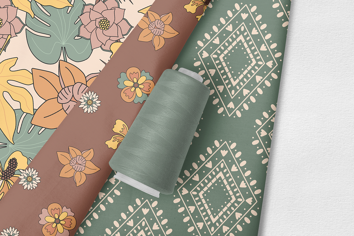 Tropical Flower Pattern Retro Summer, a Pattern Graphic by Trendingdigital (Photo 20 of 21)