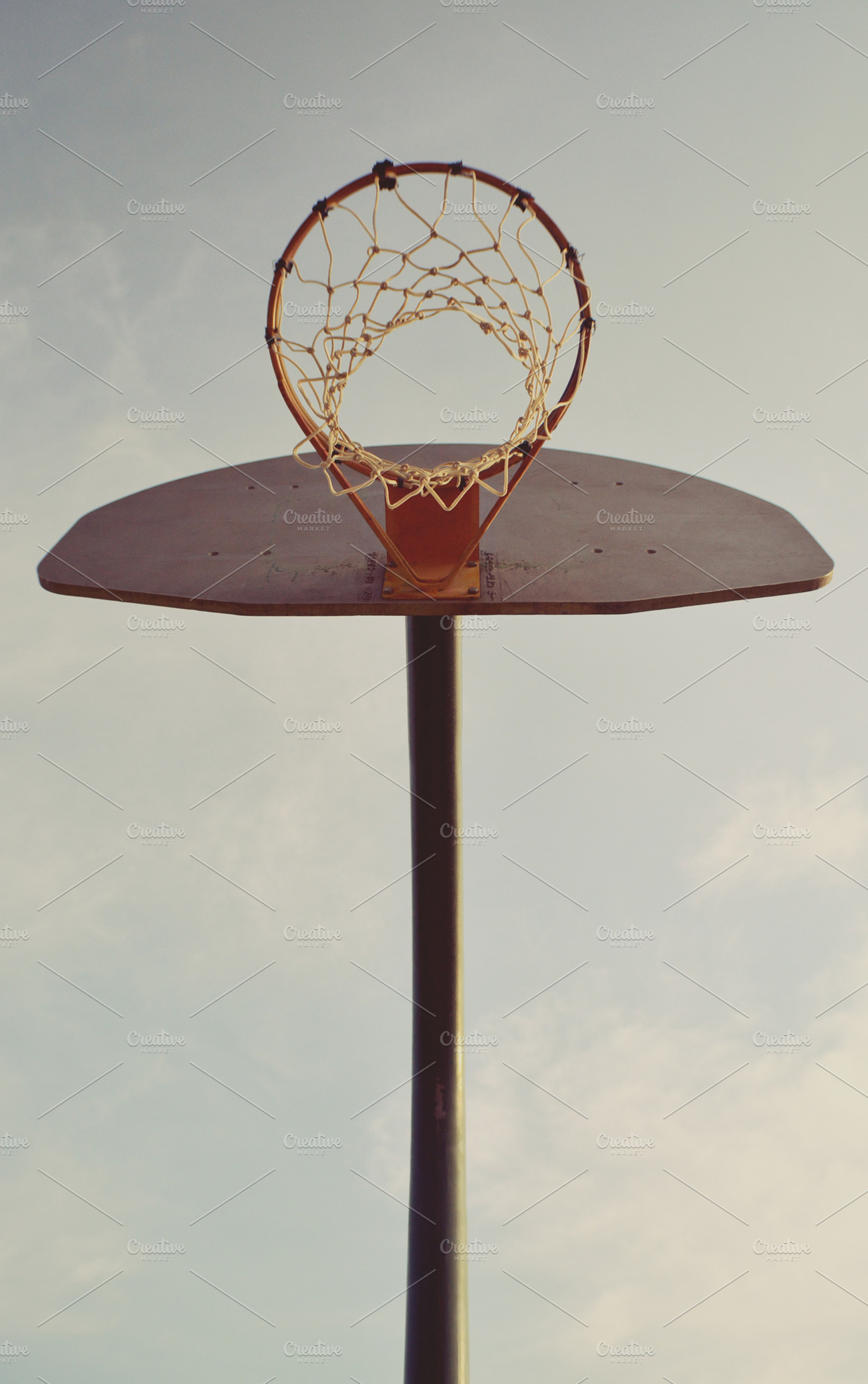 Hoop stock photo containing basketball and hoop