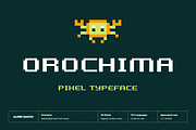 Orochima - Pixel Typeface, a Sans Serif Font by alpercakici (Thumbnail 1 of 12)