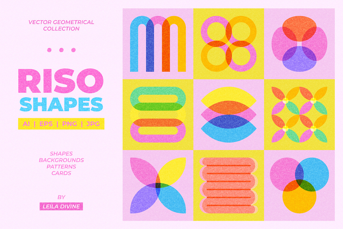 RISO Shapes Geometric Collection, an Object Graphic by Leila Divine (Photo 1 of 12)