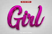 Girl 3D editable text effect, a Layer Style Add-On by Hello Muh (Thumbnail 1 of 2)