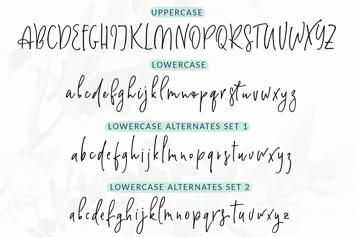 Symply handwritten font preview 8