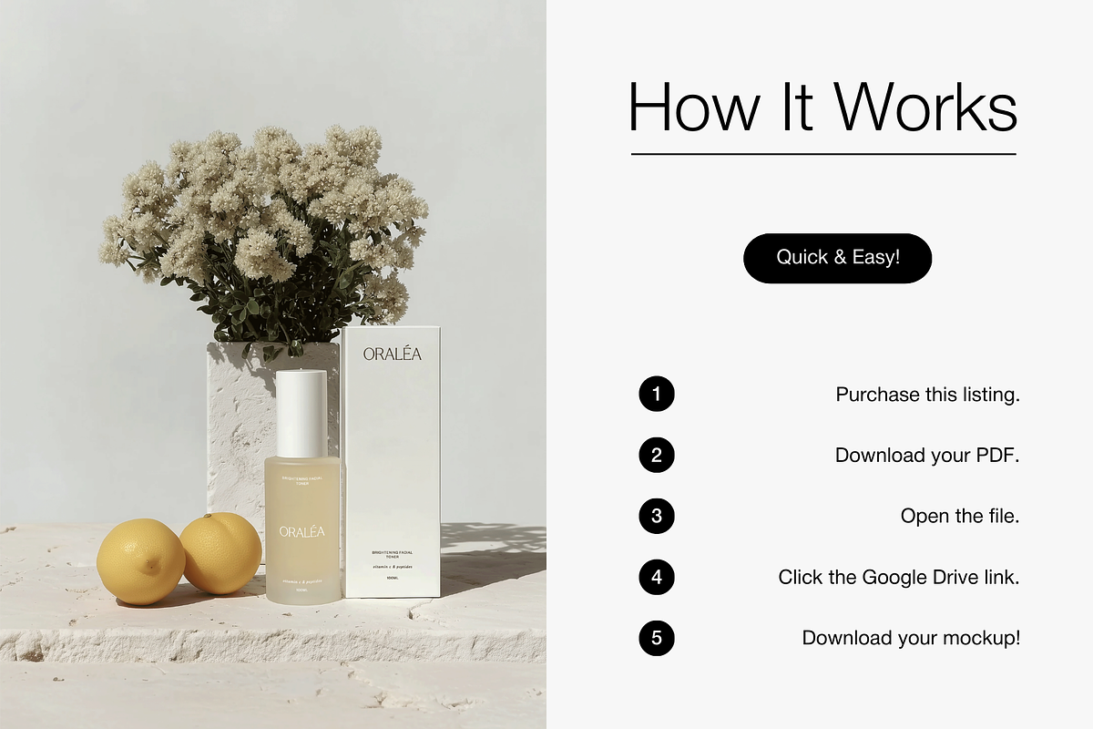 Lemon Cosmetic Bottle Mockup, a Packaging Mockup by Digital Asset Co (Photo 4 of 4)