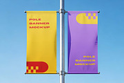 Pole Banner Mockup, an Advertising Mockup by Pitchlook.Studio (Thumbnail 3 of 4)