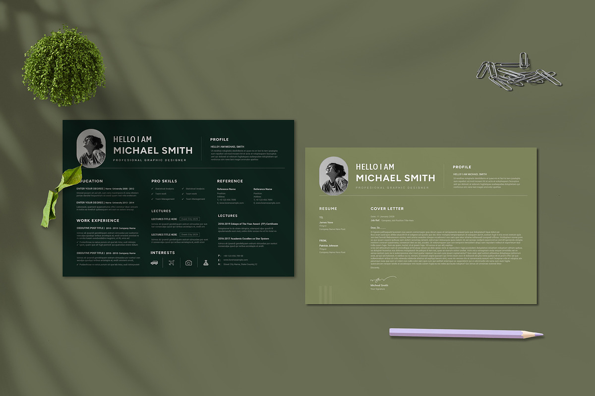 Resume landscape | Canva, Indd, Ai, a Resume Template by Design_Slide (Photo 2 of 3)