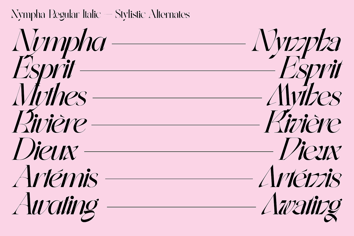 Nympha Luxurious Font, a Font by Lacre Type Foundry (Photo 21 of 22)