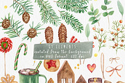 Watercolor Christmas clip art, an Illustration by a_ptichkina (Thumbnail 2 of 8)