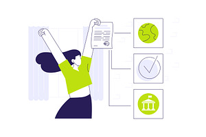 Immigration application approved, an Illustration by Visual Generation