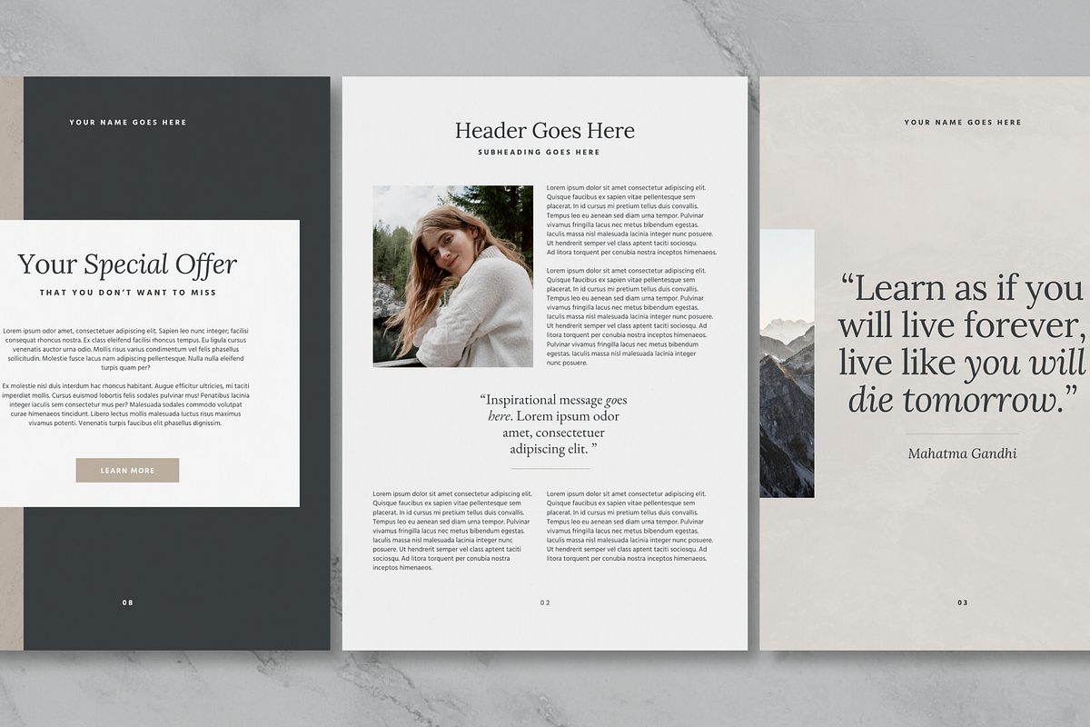 Parker eBook Canva Templates preview 4