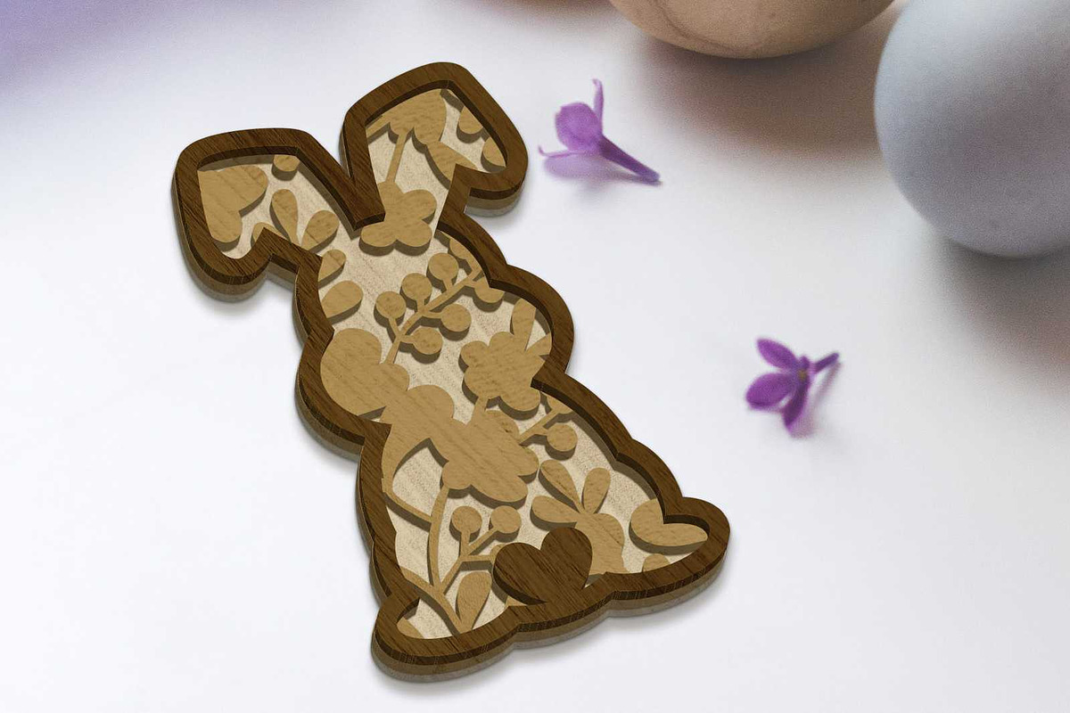 Easter Bunny Set, Multilayer Decor, a Design Template by LaserCutano (Photo 5 of 7)