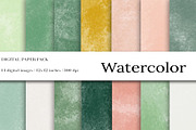 Watercolor Digital Paper, Background, a Texture Graphic by BonaDesigns ...