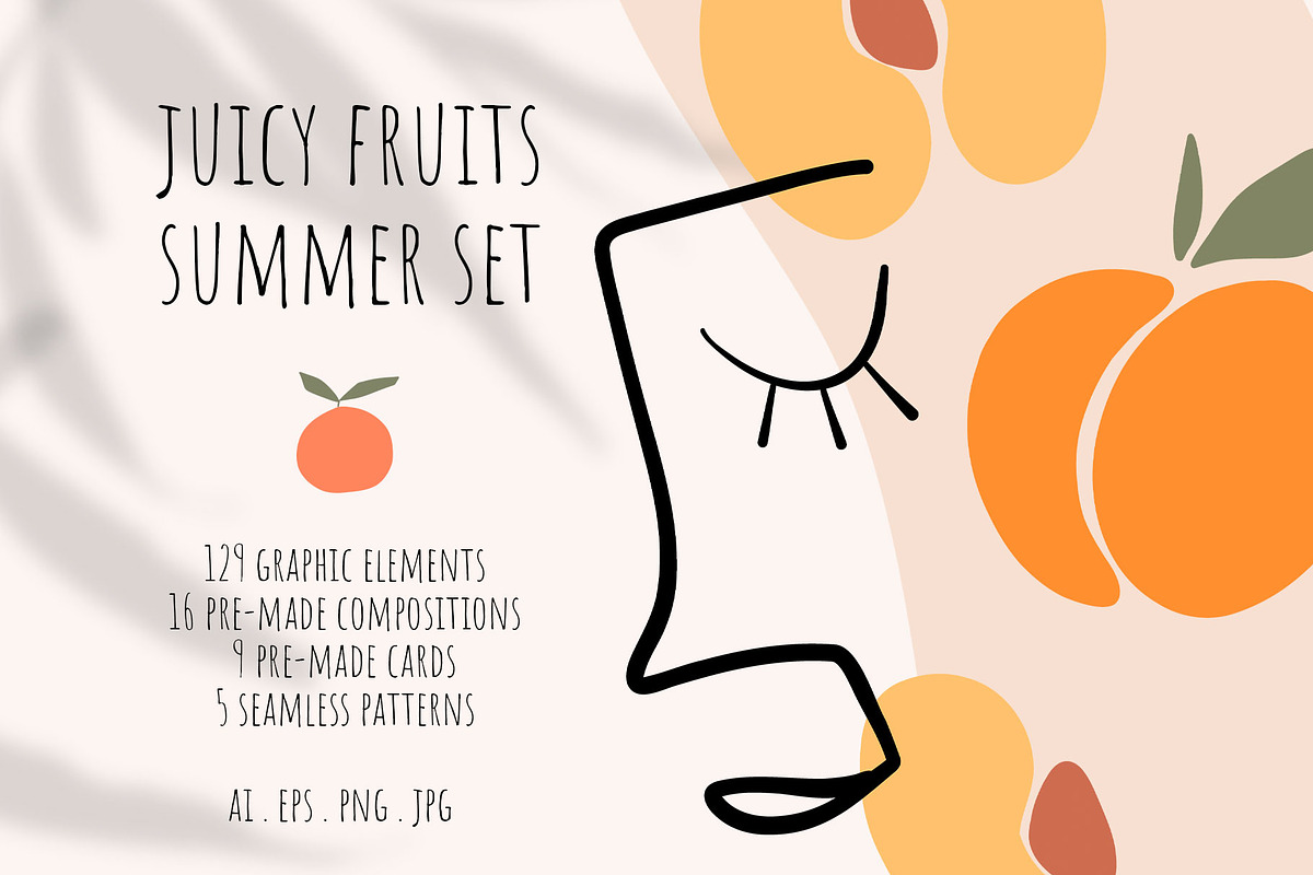 JUICY FRUITS summer set, an Object Graphic by Yuliia Lashevska (Photo 1 of 13)