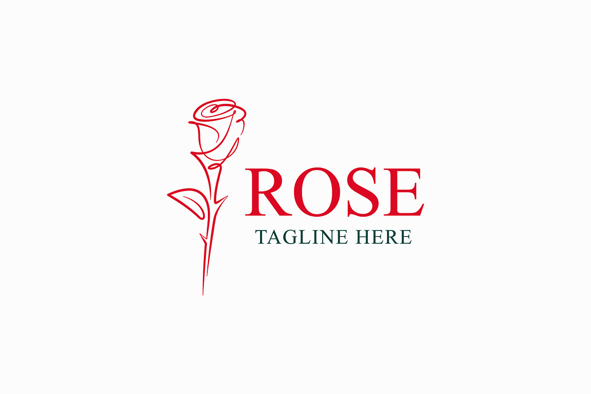 Rose Line Art Logo Abstract, a Branding & Logo Template by Signatoro (Photo 1 of 3)