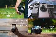 Retro Photography Logo Templates Set, an Object Graphic by JeksonGraphics (Thumbnail 4 of 8)