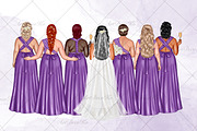 Bride and Bridesmaids Plus Size Art, a Person Illustration by DekoArt (Thumbnail 9 of 9)