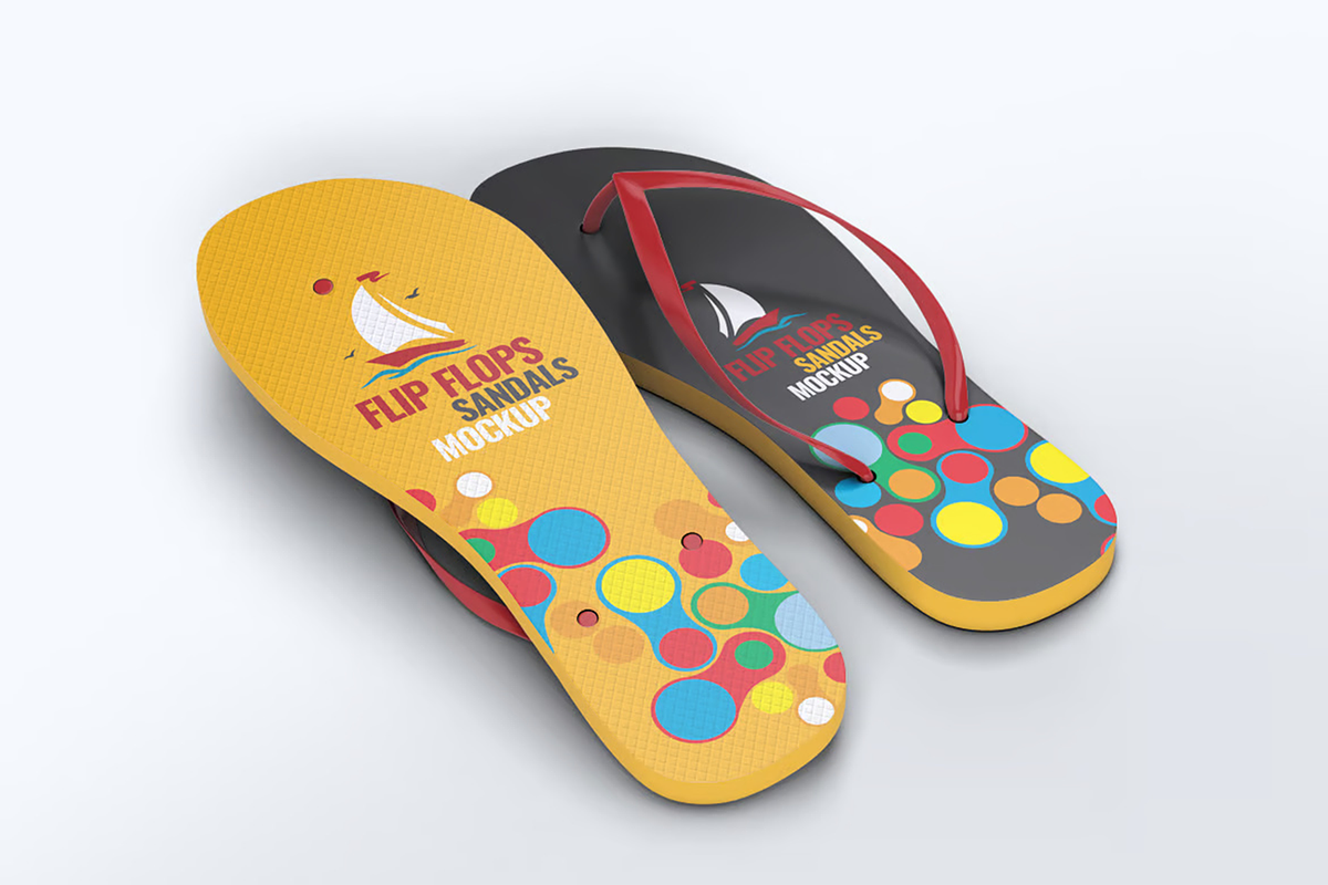 Flip Flops Sandals Mockup, an Advertising Mockup by Hubzway (Photo 7 of 9)